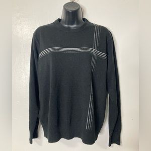 Geoffrey Beene perfect vintage sweater with gradient gray stripes
